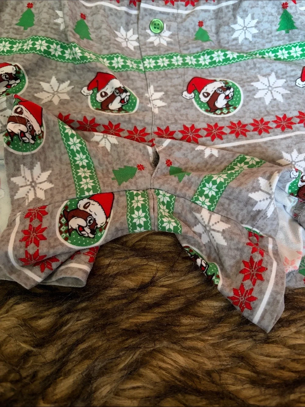 Bucees Pijama Shorts Fair Isle Christmas Theme Beaver Gas Station Size Medium
